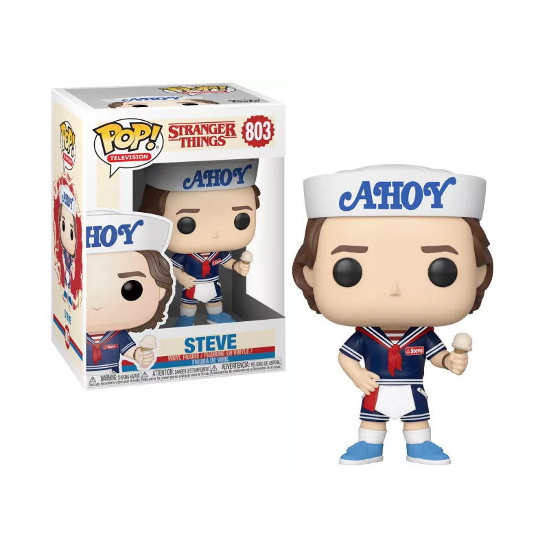 Stranger Things POP! Figurine TV en vinyle Steve avec chapeau et glace 9 cm