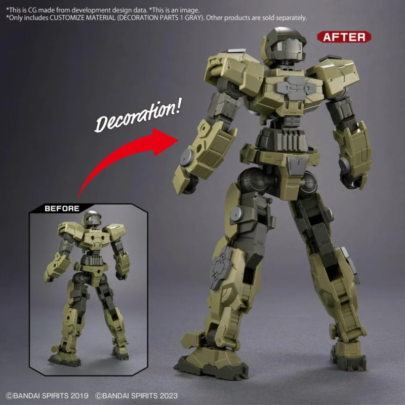 GUNDAM - Customize Material (Decoration Parts 1 Gray) - Model Kit