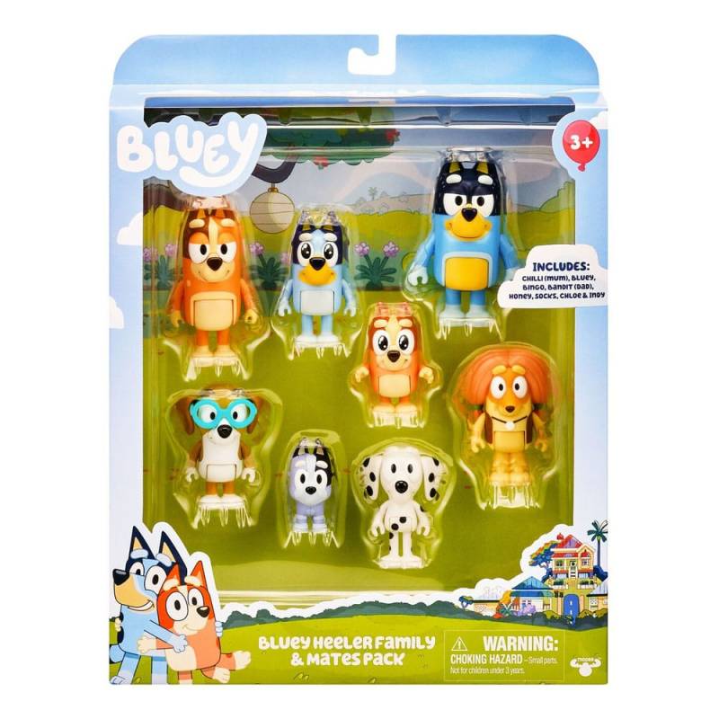 Bluey, pack de 8 figurines