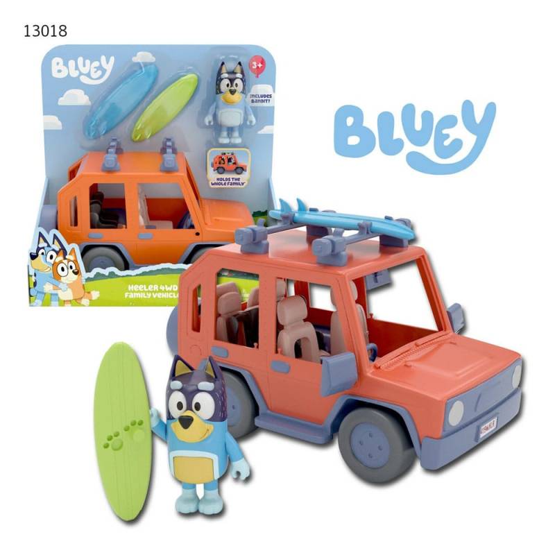 Bluey figurine et véhicule Bluey Family Cruiser