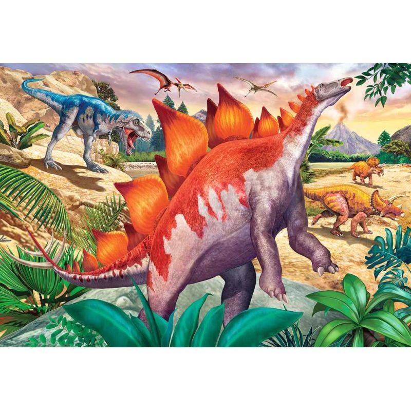 Puzzles 2x24 p - Mammouths et dinosaures