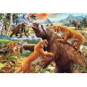 Puzzles 2x24 p - Mammouths et dinosaures