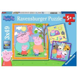 Puzzles 3x49 p - La famille et les amis de Peppa Pig