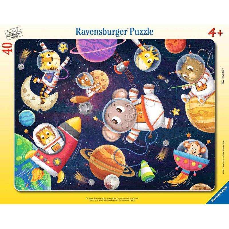 Puzzle cadre 30-48 p - Les animaux dans l'espace