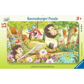 Puzzle cadre 15 p - Les animaux du jardin