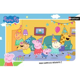 Nathan puzzle cadre 15 p - L'anniversaire de Peppa Pig