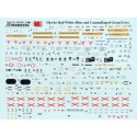 Décal BAe Hawk T.1 Comprehensive Maintenance Marks for early Red/White/Blue and Camouflaged Dark Green/Dark Sea Grey. Sheet incl