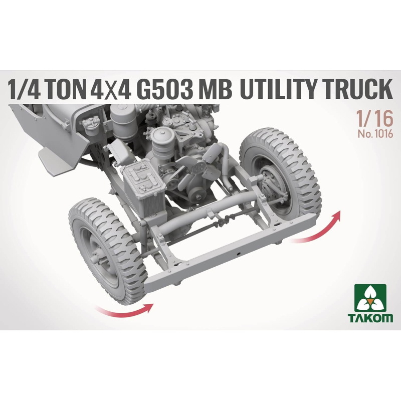 ¼-ton 4×4 G503 Willys MB utility truck (1:16)