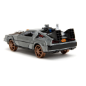 Retour vers le Futur III DeLorean Time Machine Railroad Wheels 1/32 métal Hollywood Rides