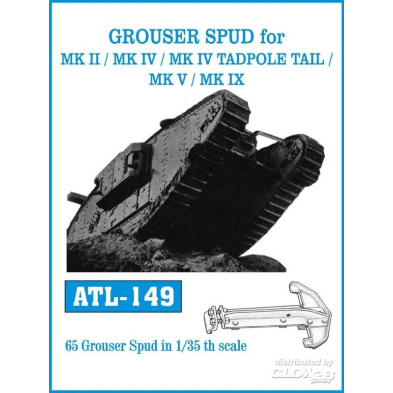 GROUSER SPUD for MK II/MK IV /MKIV TADPOLE TAIL/MK V/MK IX