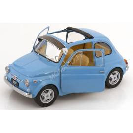 FIAT 500 F CUSTOM AVEC JANTES ABARTH TOIT AMOVIBLE 1968 BLEU CLAIR