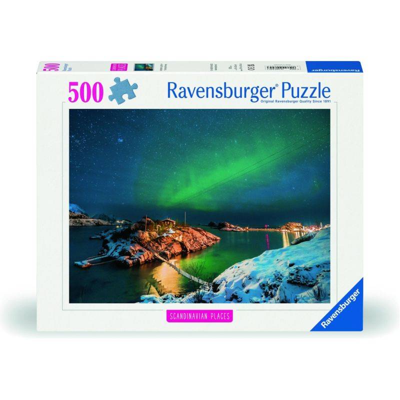 Puzzle 500 p - Lumières du nord, Tromsø, Norvège (Puzzle Highlight, Scandinavian)