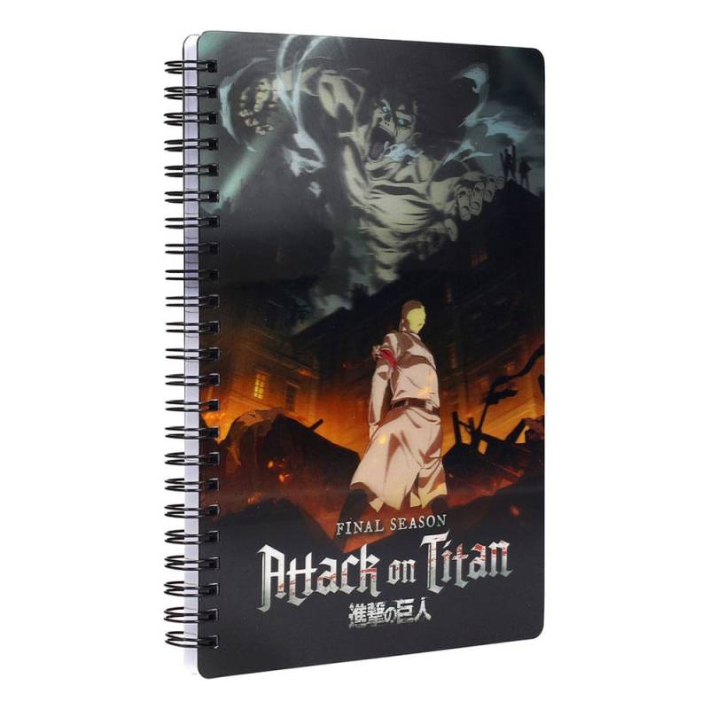 Attack on Titan cahier effet 3D Titan