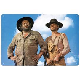 Bud Spencer & Terence Hill panneau métal Blue Sky 20 x 30 cm