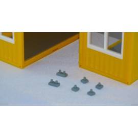 4 pieds doubles pour bungalow de chantier - miniature