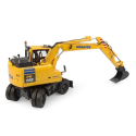 Pelle sur pneus KOMATSU PW148-11 avec godet et benne preneuse