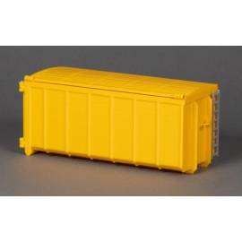 Benne container 30m3 avec couvercle jaune