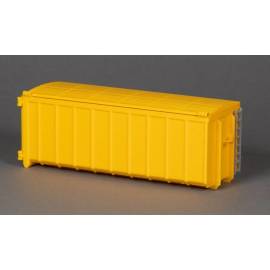 Benne container 40m3 avec couvercle jaune