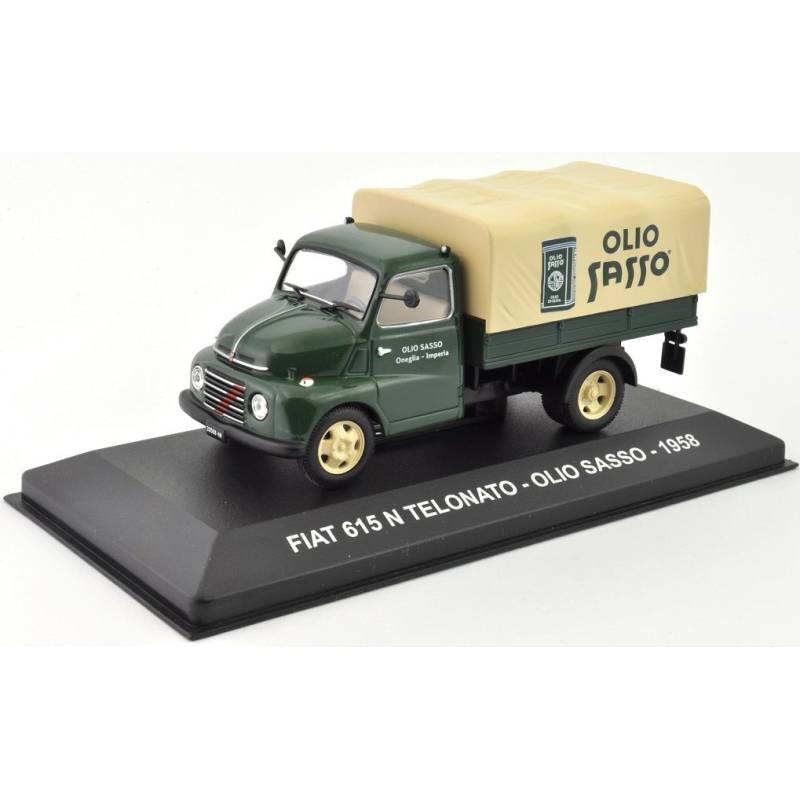 FIAT 615 N Telonato 1958 porteur bâché huile d'olive italienne OLIO SASSO