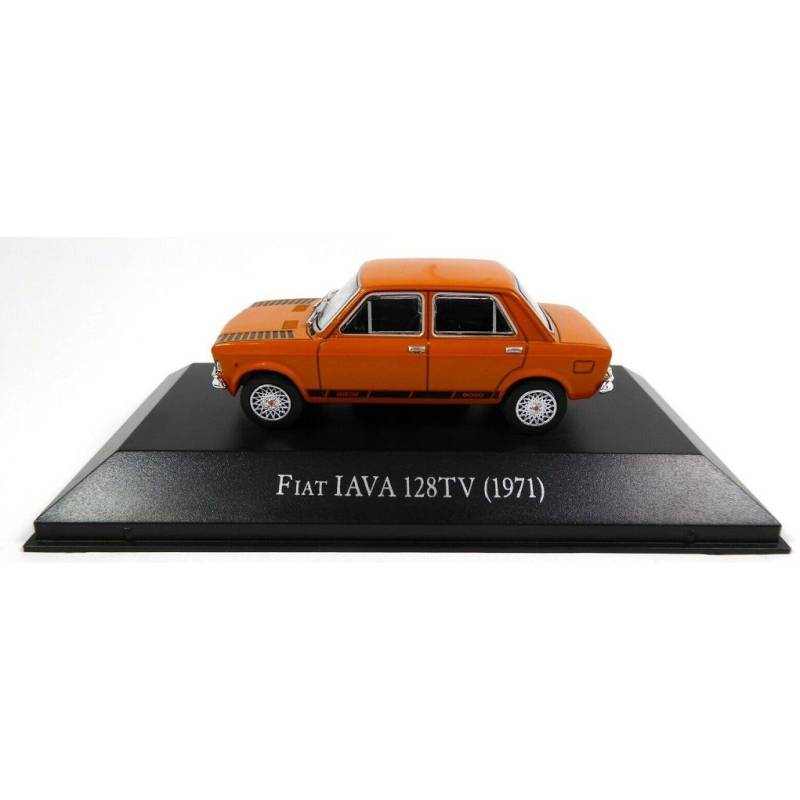 FIAT Iava 128 TV 1971 orange berline 4 portes vendue sous blister