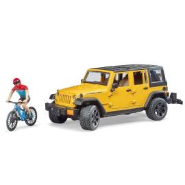 JEEP Wrangler Rubicon avec vélo et cycliste