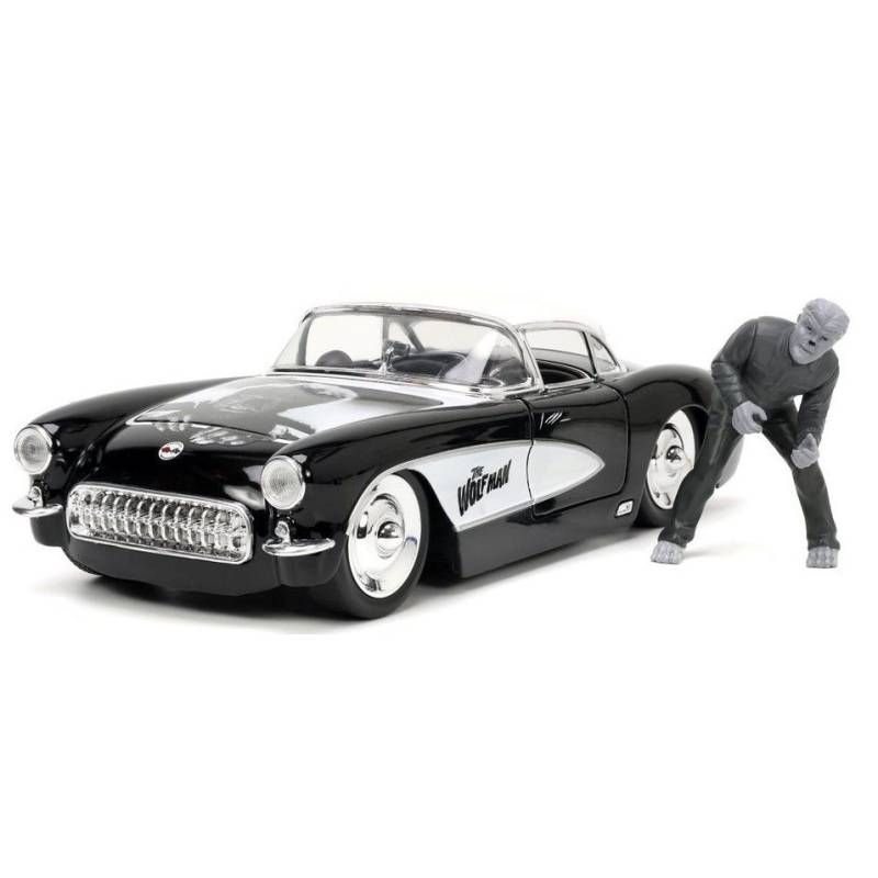 CHEVROLET Corvette avec figurine WOLFMAN Noir 1957