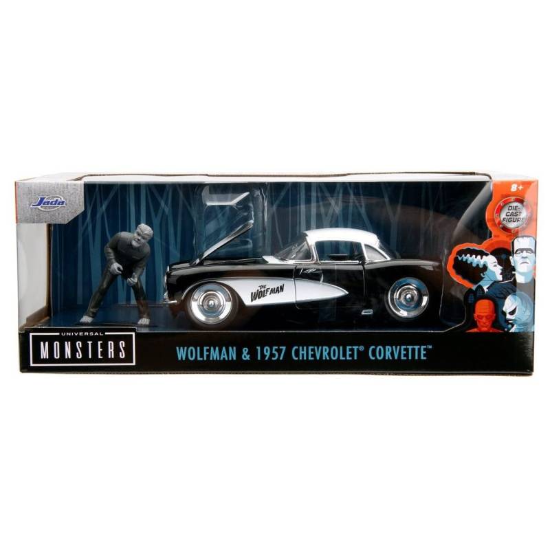 CHEVROLET Corvette avec figurine WOLFMAN Noir 1957