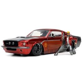 FORD Mustang Shelby GT500 avec figurine STAR LORD Les gardiens de la galaxie 1967