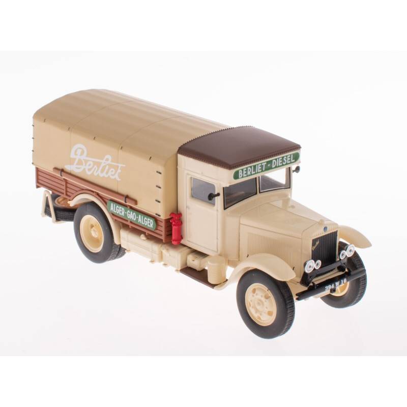 Miniature BERLIET GVL 28 Diesel 4x2 porteur bâchéALGER-GAO-ALGER 1932