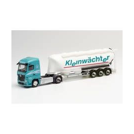 Miniature MERCEDES Actros 4x2 avec remorque pulverulent 3 essieux KLEINWACHTER