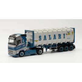 Miniature VOLVO FH 4X2 avec remorque conteneur 3 essieux SALARI