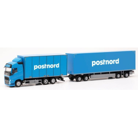 Miniature VOLVO FH Gl. XL 6x2 porteur avec remorque 2+2 Essieux POSTNORD