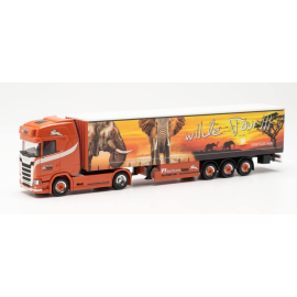 Miniature SCANIA CS 20 HD 4x2 avec remorque FERNTRANS HAAS