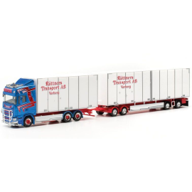 Miniature SCANIA CS 20 HD 6x2 avec dolly et remorque 2 essieux RUTTNERS