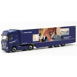 Miniature MERCEDES BENZ Actros 4x2 avec remorque 2 essieux Lufthansa