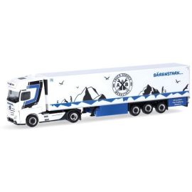 Miniature MERCEDES BENZ Actros 18 Gigaspace 4x2 avec remorque frigo 3 essieux TRIO-TRANS