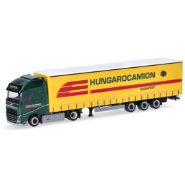 Miniature VOLVO FH 4x2 avec remorque bâchée 3 essieux HUNGAROCAMION