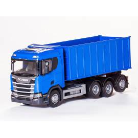 Miniature SCANIA CR 8x4 bleu