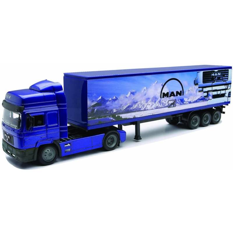 Miniature de camion Camion MAN F2000 avec remorque 3 essieux