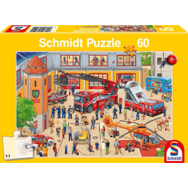  Puzzle 60 Pièces journée des enfants à la caserne des pompiers