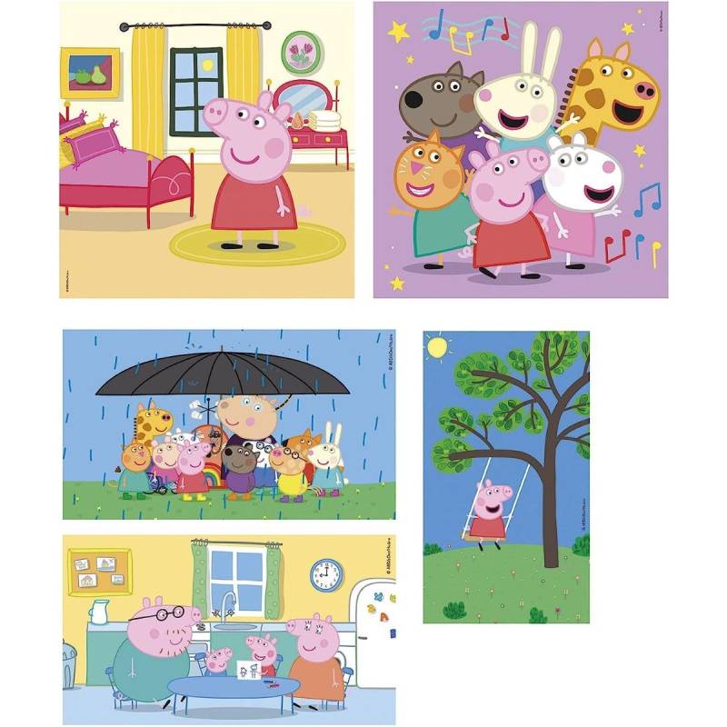 Clementoni Puzzle 10 en 1 3x18pièces - 4x30pièces - 2x48pièces et 1x60pièces Peppa Pig