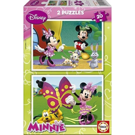  2 Puzzles 20 Pièces DISNEY- Minnie