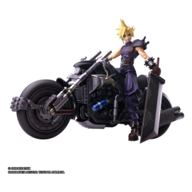 Final Fantasy VII Bring Arts figurine avec véhicule Cloud Strife & Hardy-Daytona 15 cm