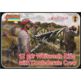 Figurine canon whitworth 12 pdr avec équipage confédéré 1:72