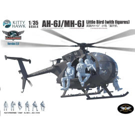 Maquette plastique d'hélicoptère MH-6 Little Bird avec figurines 1:35