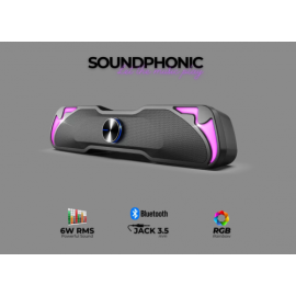  Enceinte Bluetooth SoundPhonic RGB - 6W RMS- Noir