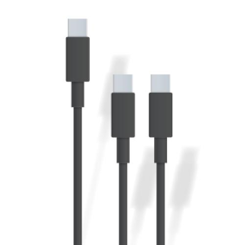  Câble de Recharge - Fast Charge - de 3M pour 2 Manettes PS5 Type C Type C (Embout Secteur Non Inclus)