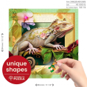 Puzzle Puzzle en bois – Caméléon et Fleurs – 550 pcs (50 pcs uniques)