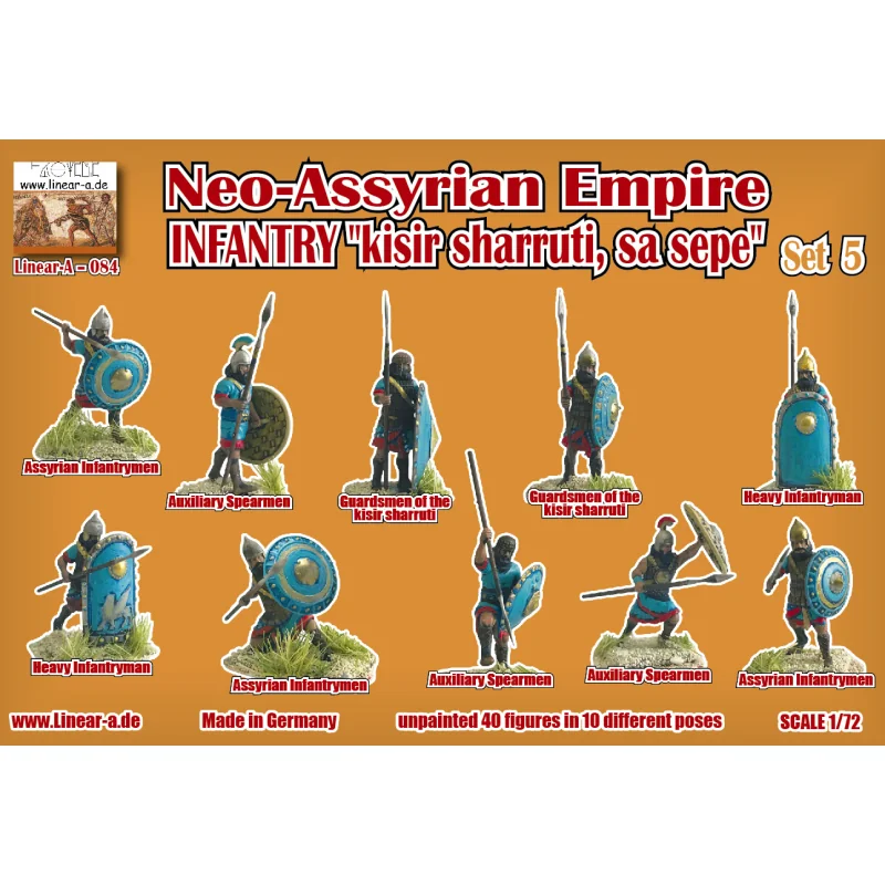 Figurines historiques Neo-Assyrian Empire 911-605 BC Set 4 INFANTRY