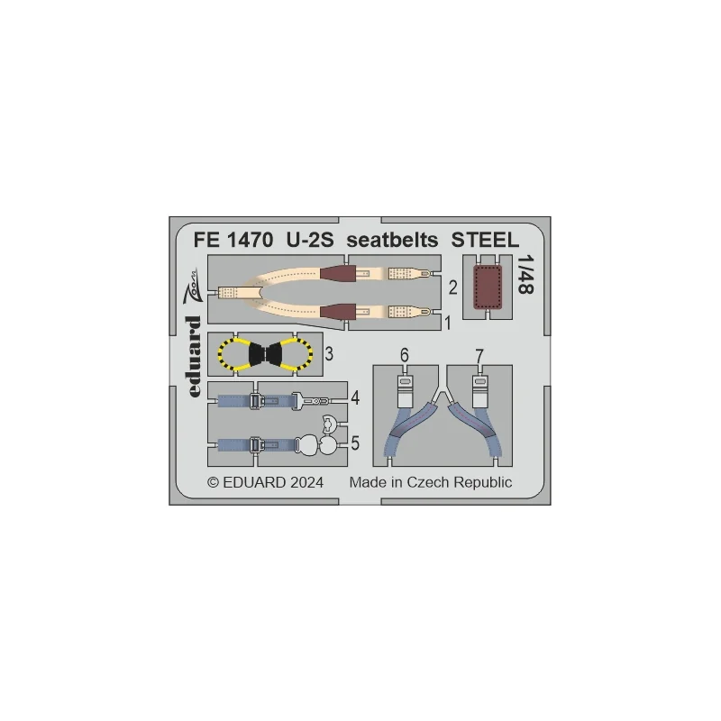 Accessoire Lockheed U-2S seatbelts STEEL 1/48 (designed to be used with Hobby Boss kits) SEPTEMBER RELEASE EXPECTED TO BE IN ST